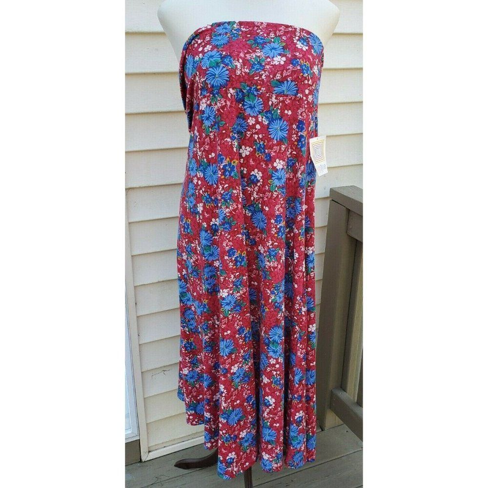 Lot 4 LuLaRoe Maxi Skirt 3XL NWT New with Tag Purple Pink Red Floral Black Dress - Picture 3 of 12